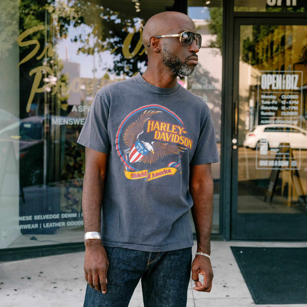 【USA製】 HARLEY-DAVIDSON ヴィンテージTシャツ XLサイズ 80's Harley Davidson ハーレーダビッドソン Tシャツ | RUSSELL製 XL