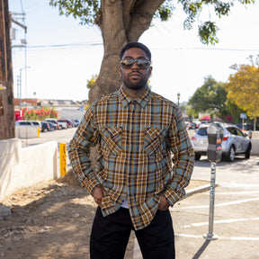 UES Slubby Flannel Shirt Mustard