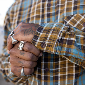 UES Slubby Flannel Shirt Mustard