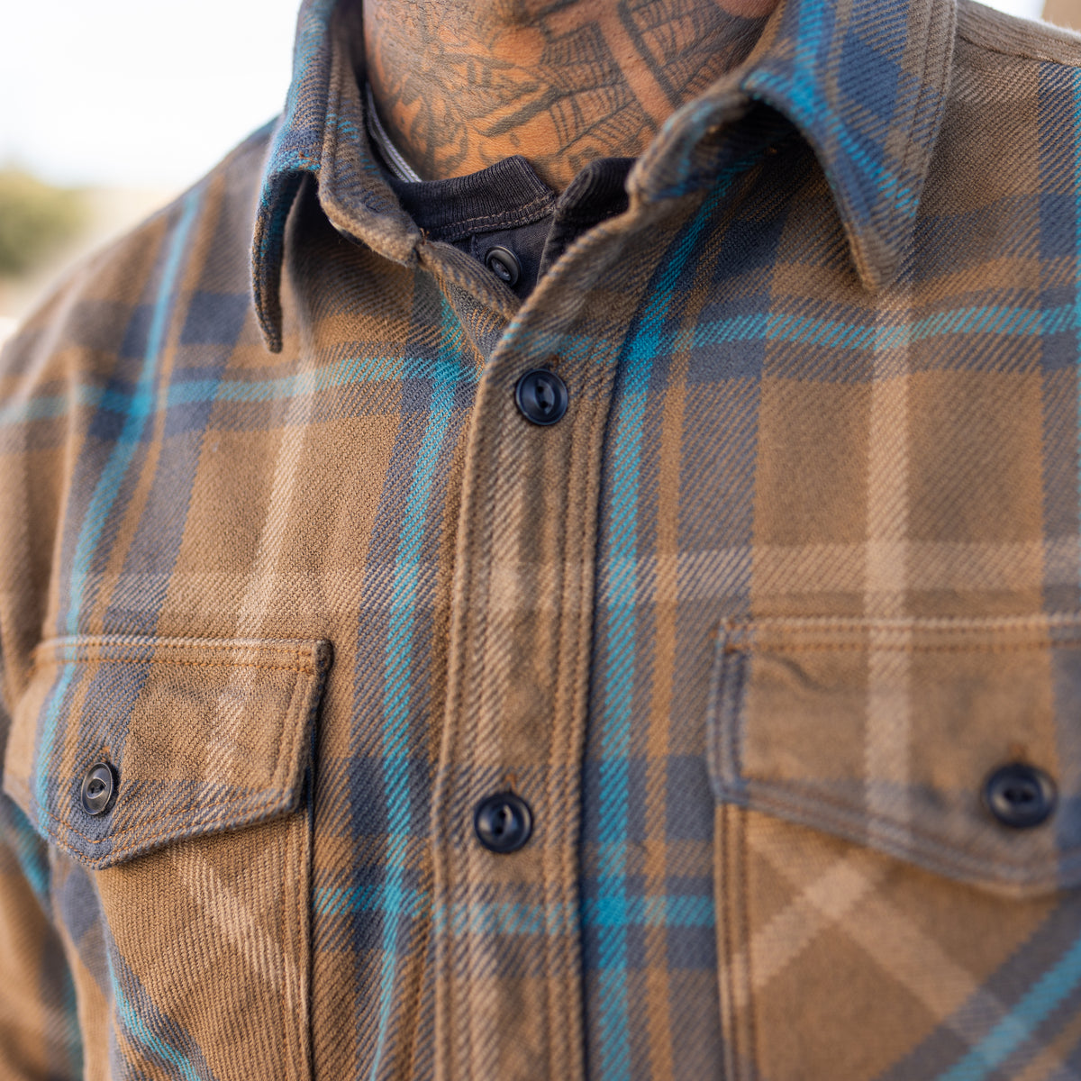 UES Extra Heavy Flannel Shirt Beige