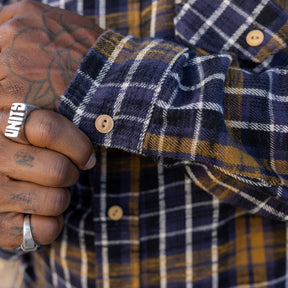 UES Slubby Flannel Shirt Purple
