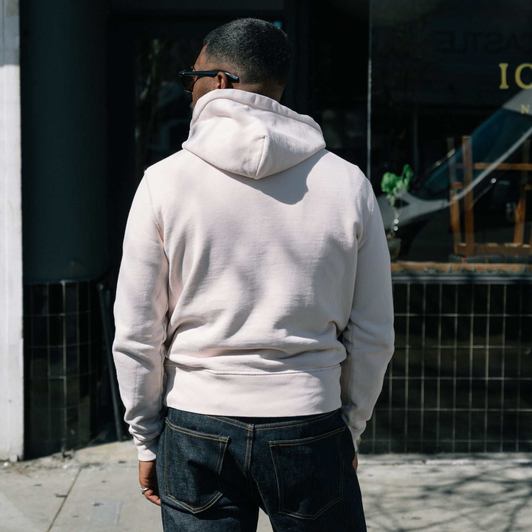 Imogene + Willie Davenport Hoodie in Pink Stone