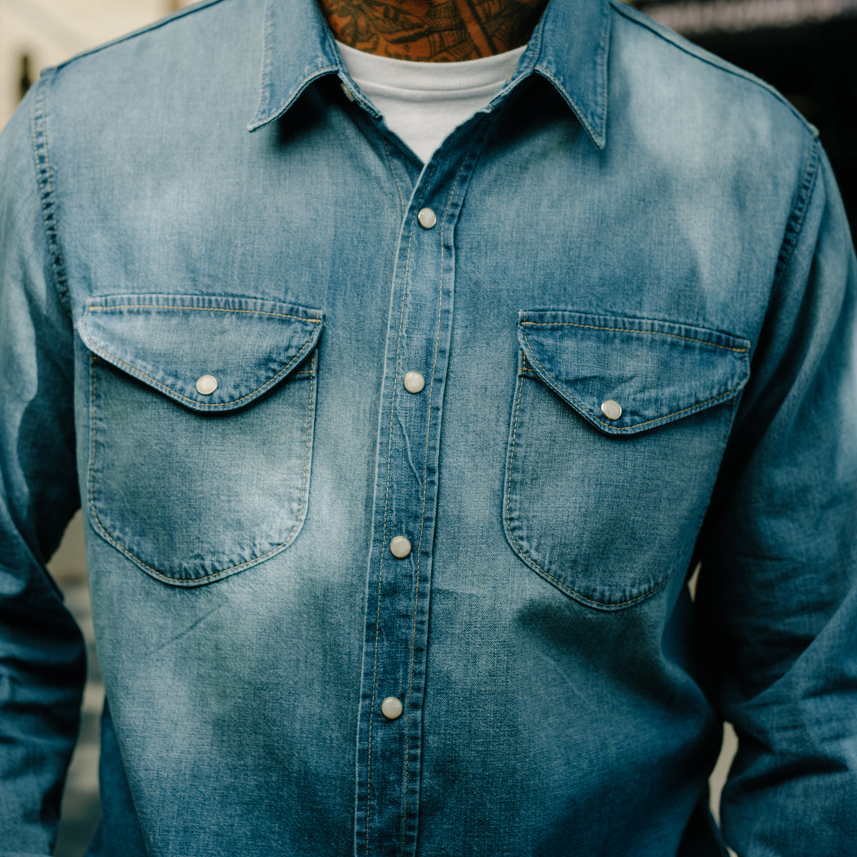 Imogene + Willie Hayes Washed Pearl Snap