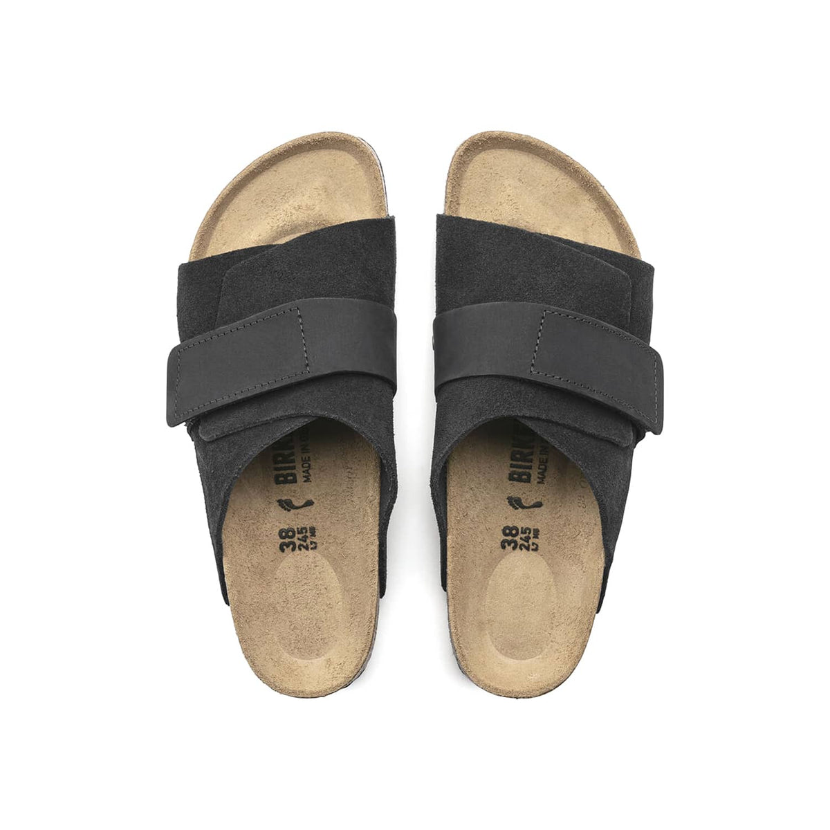 Birkenstock Kyoto Nubuck Suede Leather Black FINAL SALE