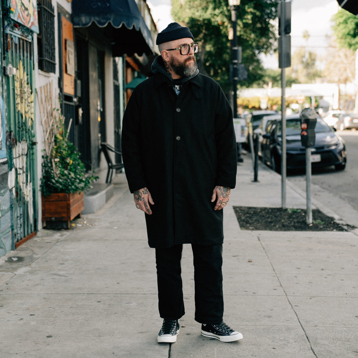 Momotaro MMOT6500 Melton Coat Black