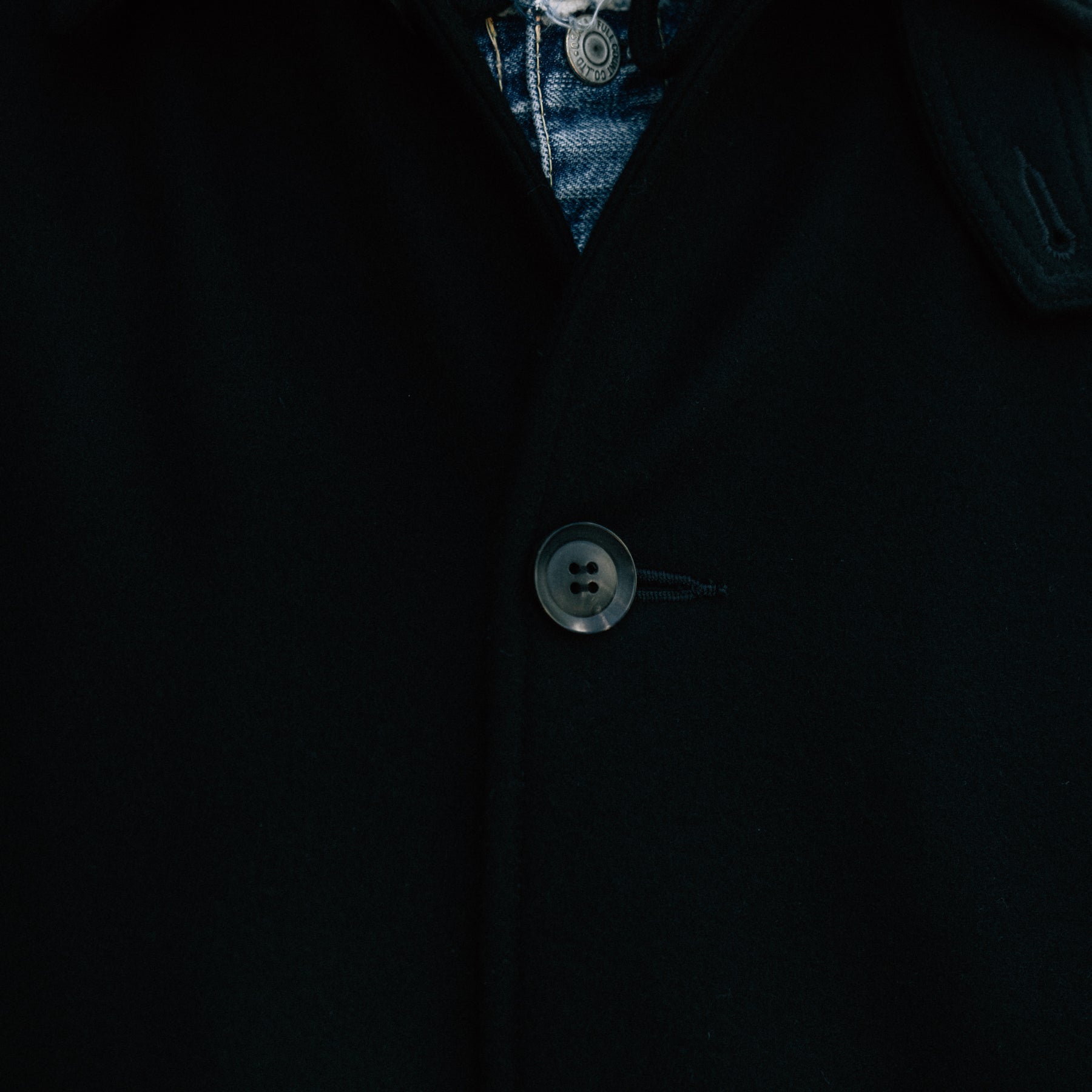 Momotaro MMOT6500 Melton Coat Black