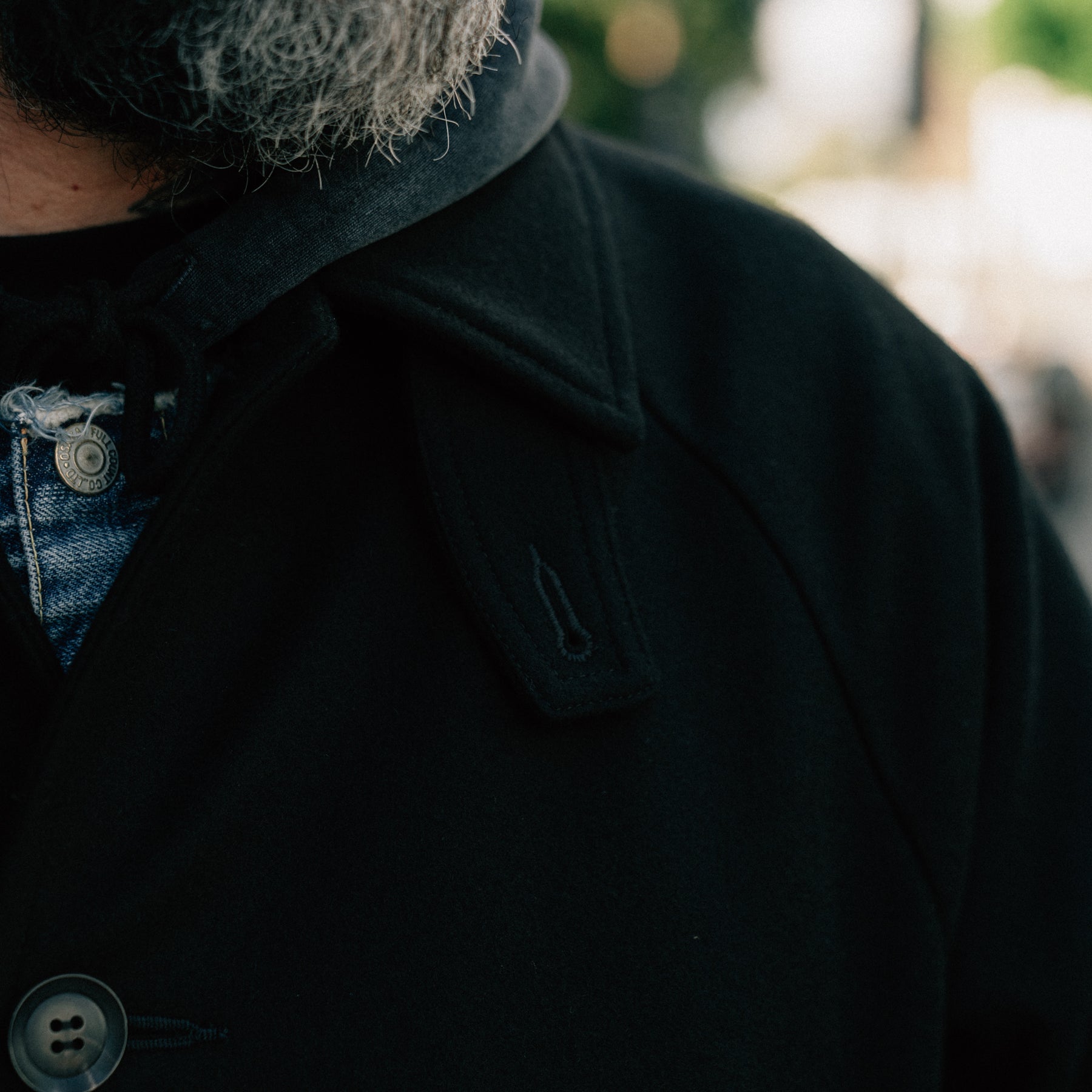 Momotaro MMOT6500 Melton Coat Black