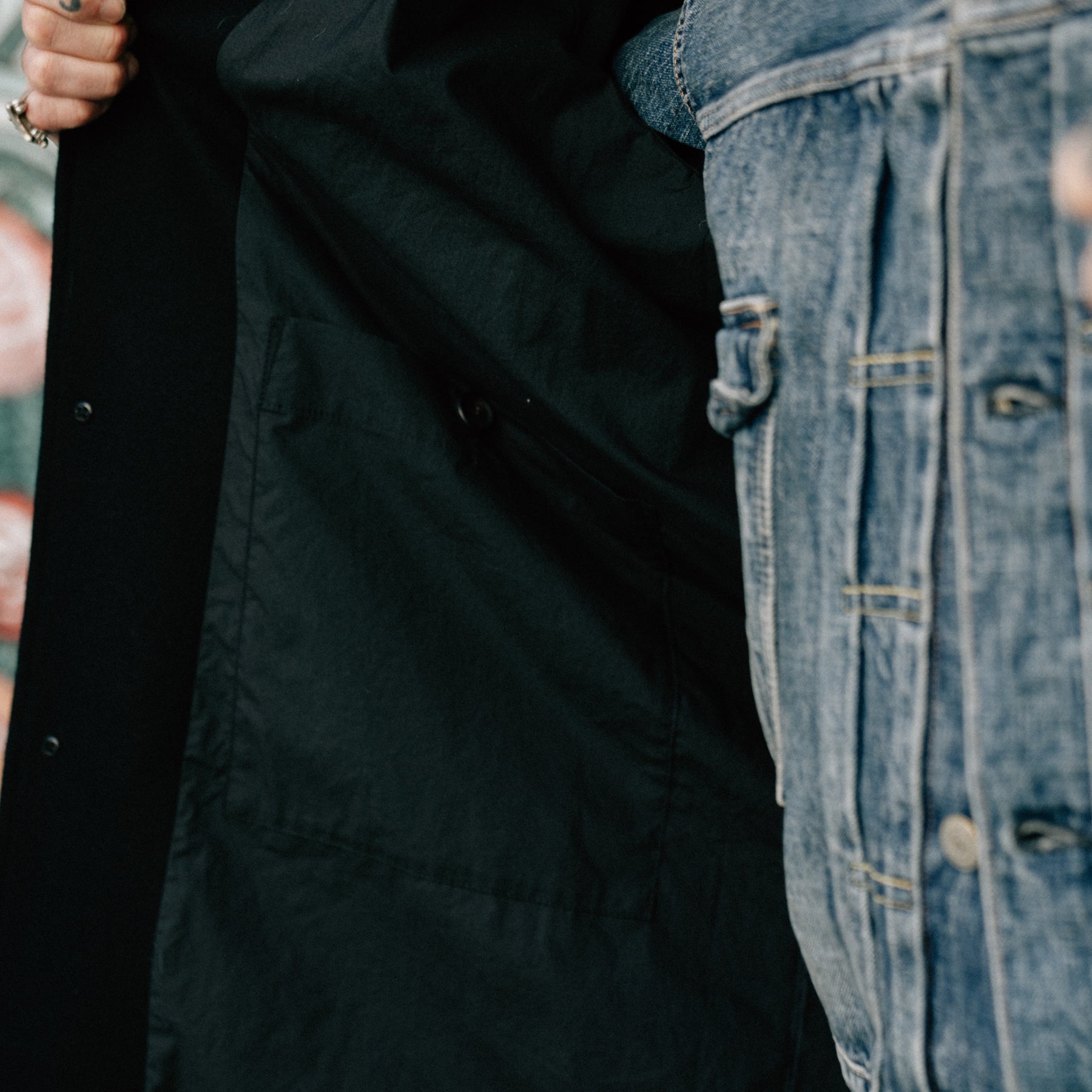 Momotaro MMOT6500 Melton Coat Black