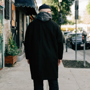 Momotaro MMOT6500 Melton Coat Black