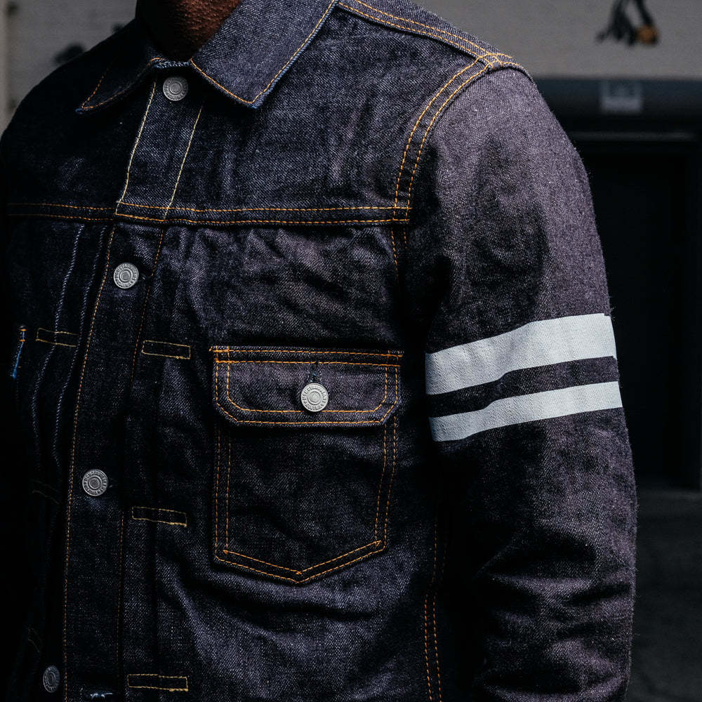 Momotaro Zimbabwe Cotton GTB Jacket Indigo - Main Image