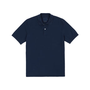 Drake's Dark Navy Piqué Cotton Polo Shirt