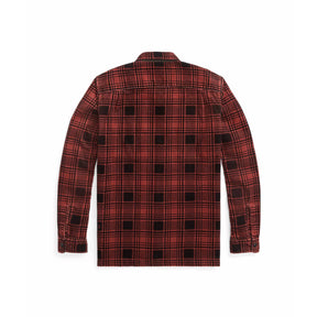 RRL Plaid Print Corduroy Camp Shirt Red/ Black FINAL SALE