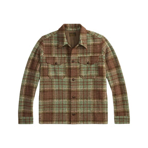 RRL Plaid Wool-Blend Workshirt Green/ Multi