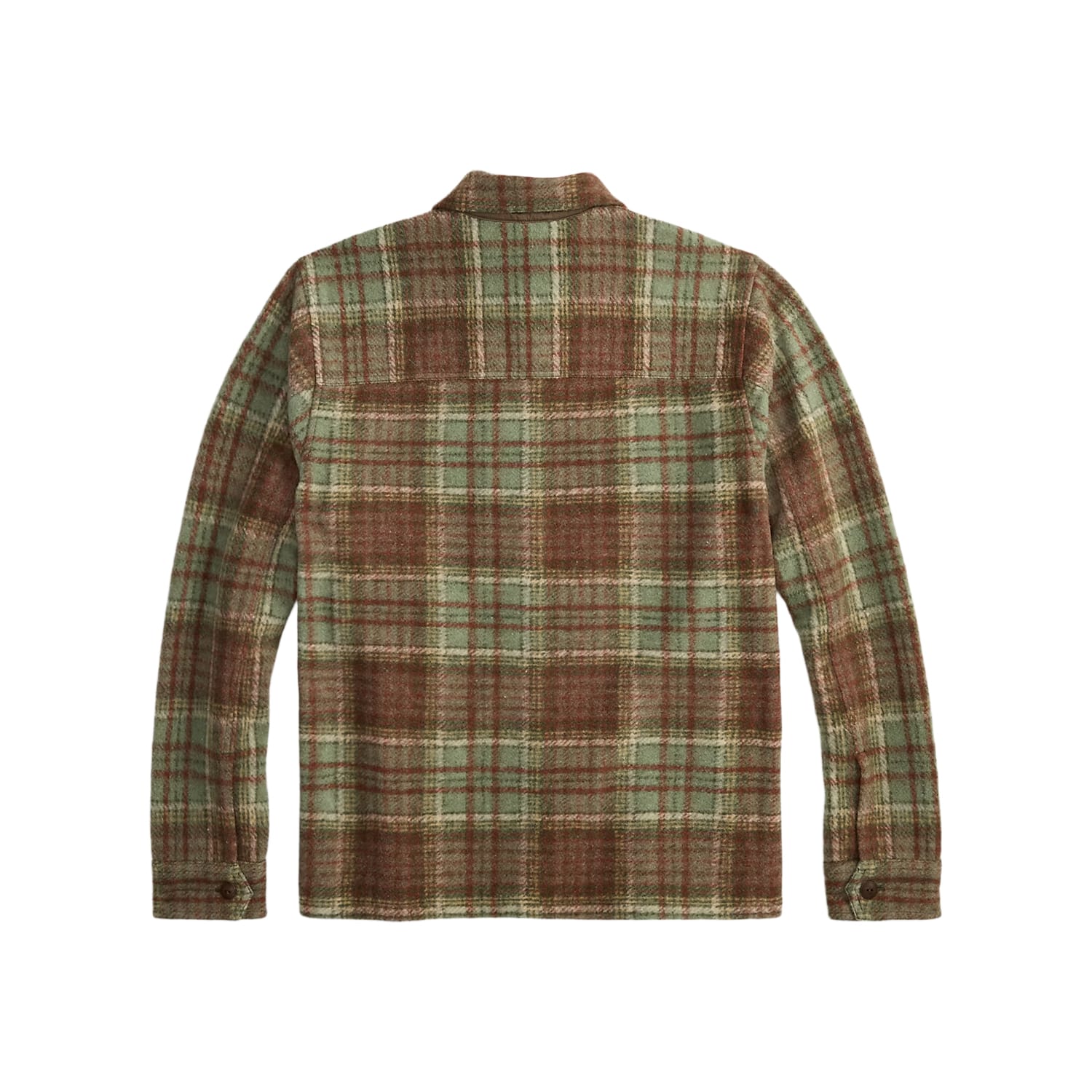 RRL Plaid Wool-Blend Workshirt Green/ Multi
