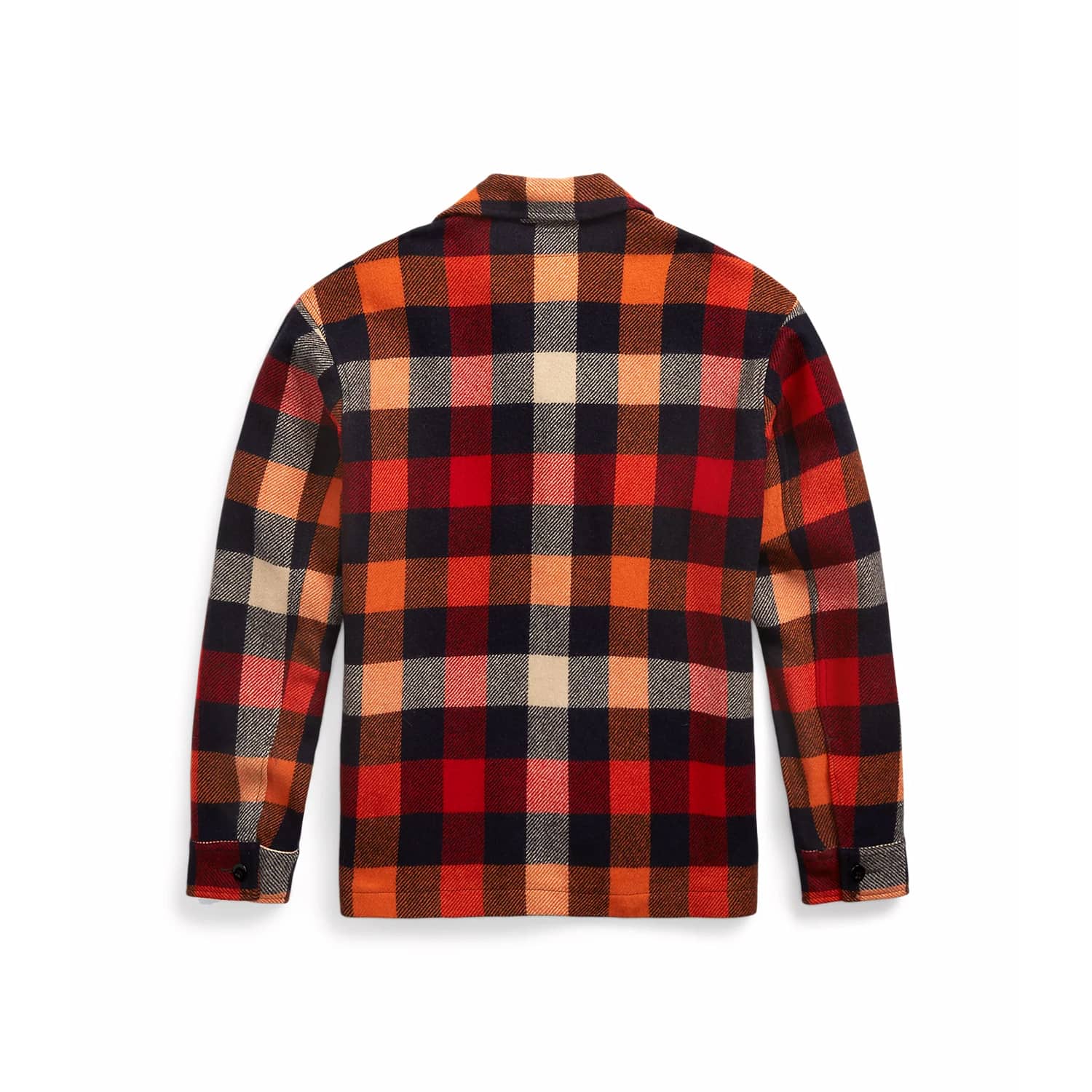 RRL Plaid Wool Shirt Jacket Orange Multi FINAL SALE