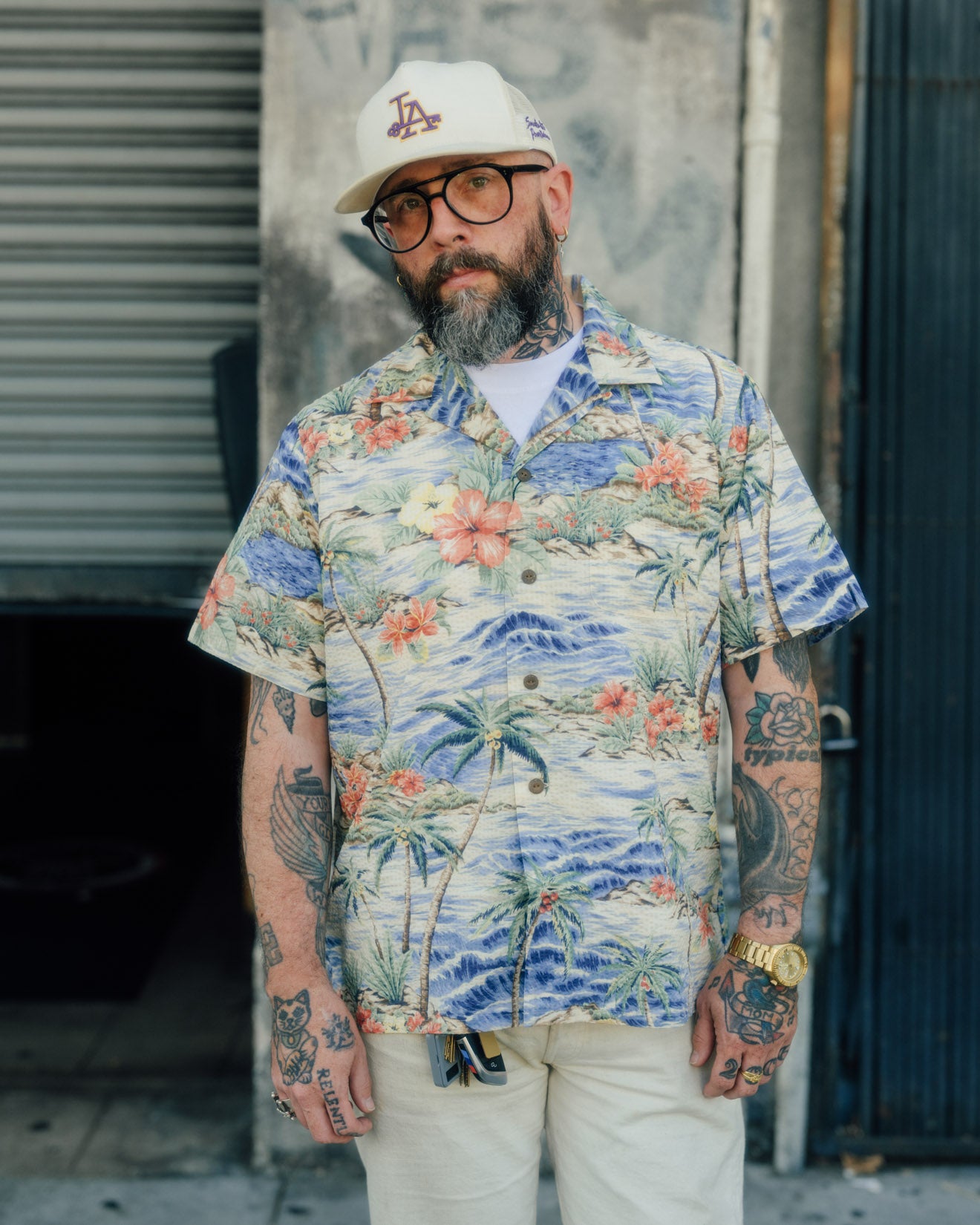 Polo Ralph Lauren Classic Fit Seersucker Camp Shirt Harbor Cove Palms