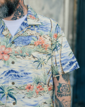Polo Ralph Lauren Classic Fit Seersucker Camp Shirt Harbor Cove Palms