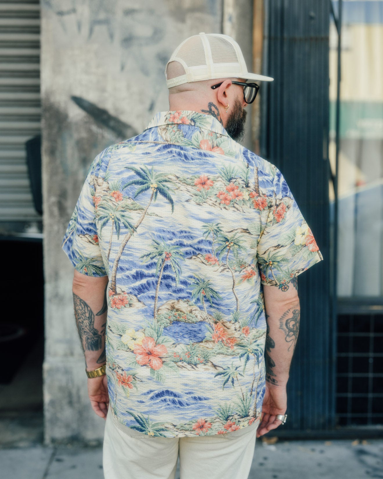 Polo Ralph Lauren Classic Fit Seersucker Camp Shirt Harbor Cove Palms