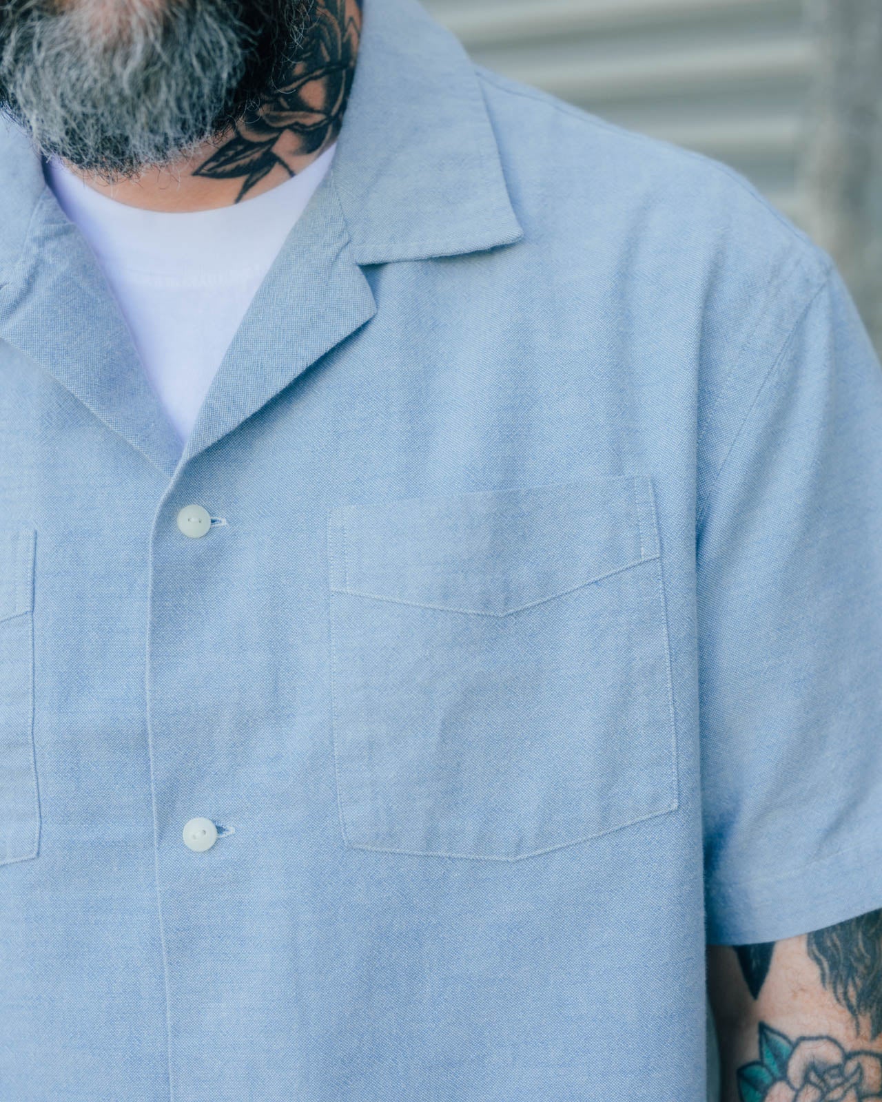 Polo Ralph Lauren Relaxed Fit Oxford Camp Shirt Blue White