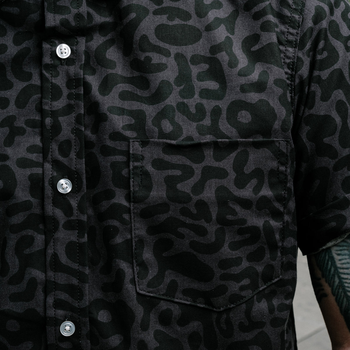 Rogue Territory Oxford Shirt Alphabet Camo Grey