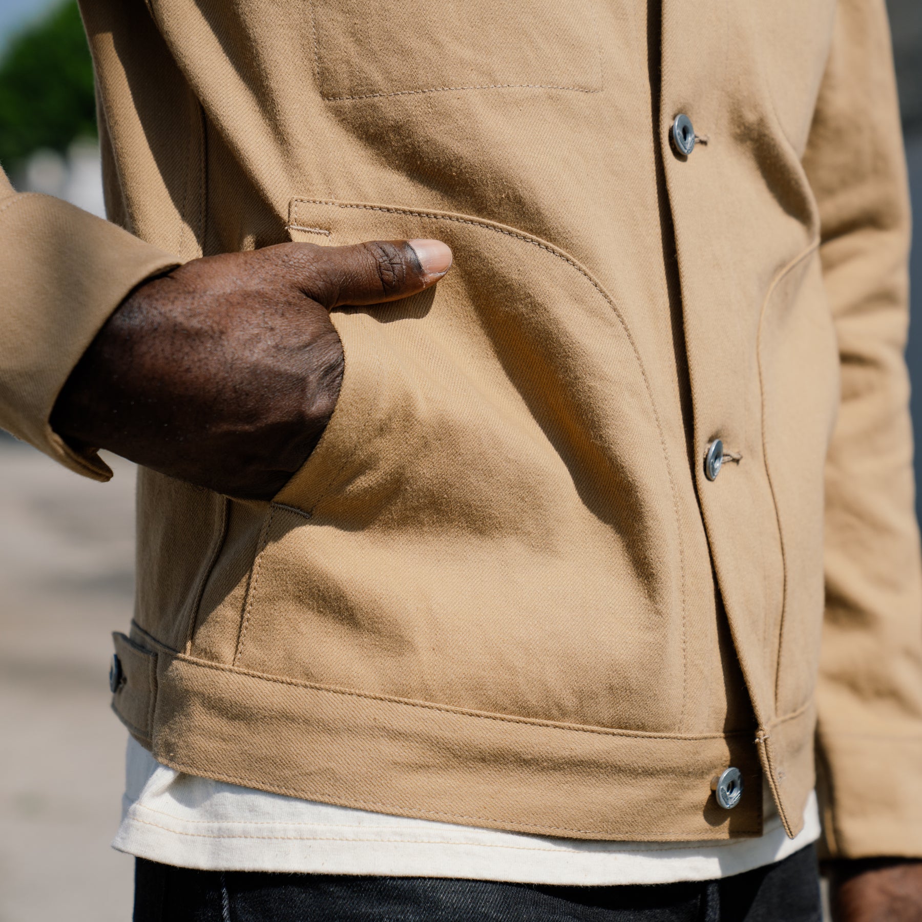 Rogue Territory Supply Jacket Rinsed Selvedge Denim Tan