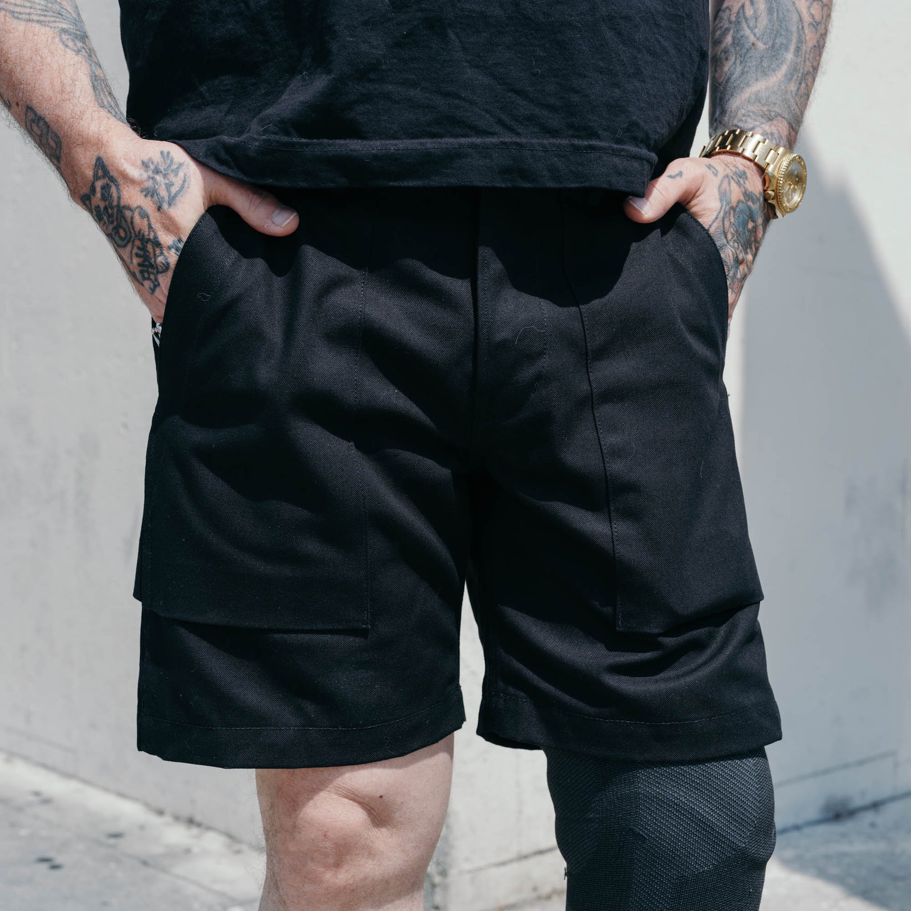 Rogue Territory Fatigue Shorts Black Canvas