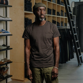 RRL Cotton Jersey Pocket T-Shirt Faded Black Canvas