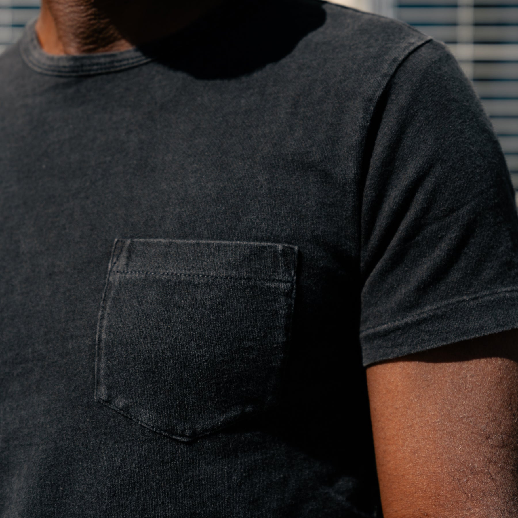 RRL Black Indigo Cotton Crewneck T-Shirt