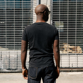 RRL Black Indigo Cotton Crewneck T-Shirt