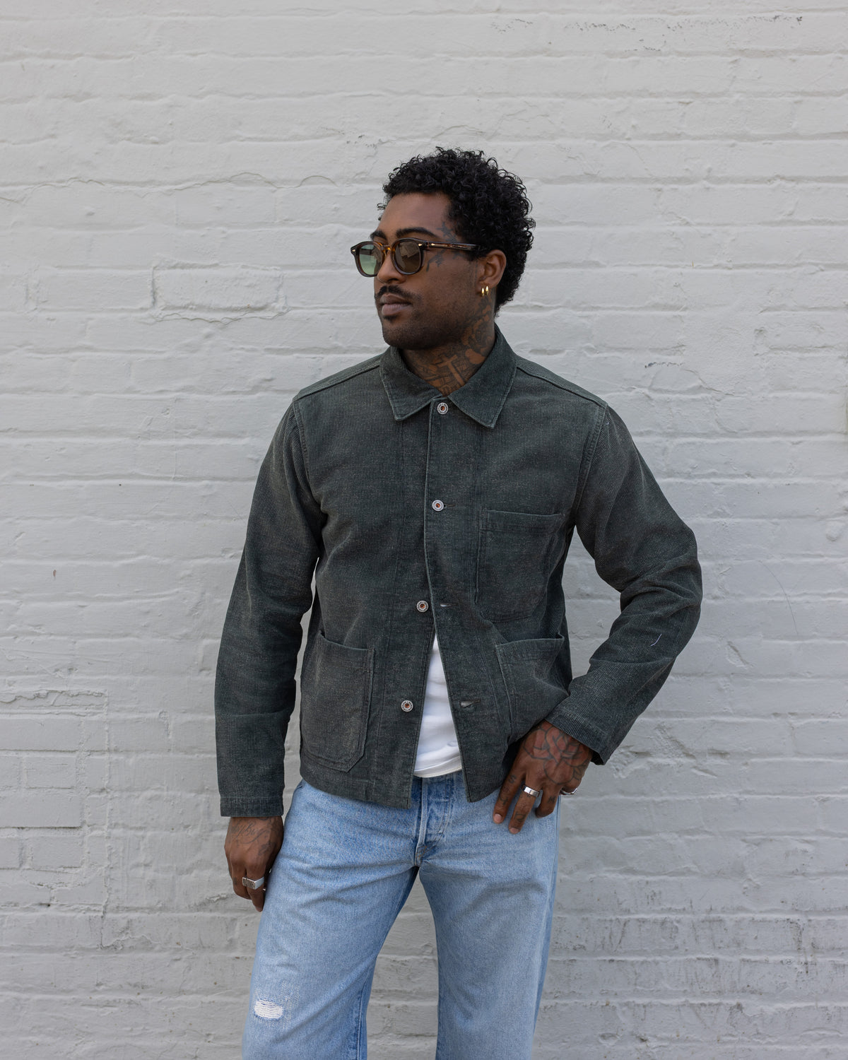 RRL Corduroy Shirt Jacket Vintage Grey