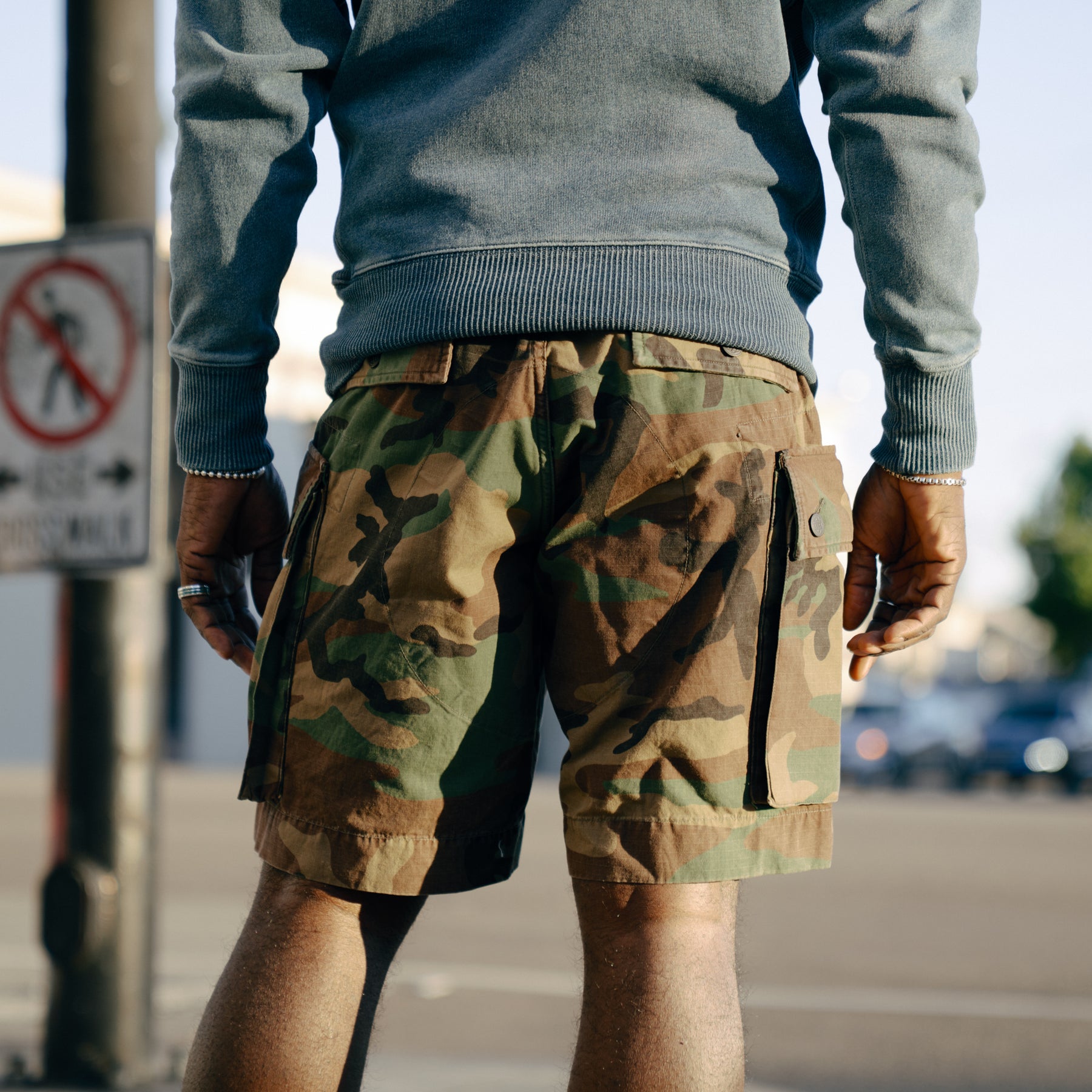 RRL Cotton Ripstop Regiment Cargo Short Woodland Camo