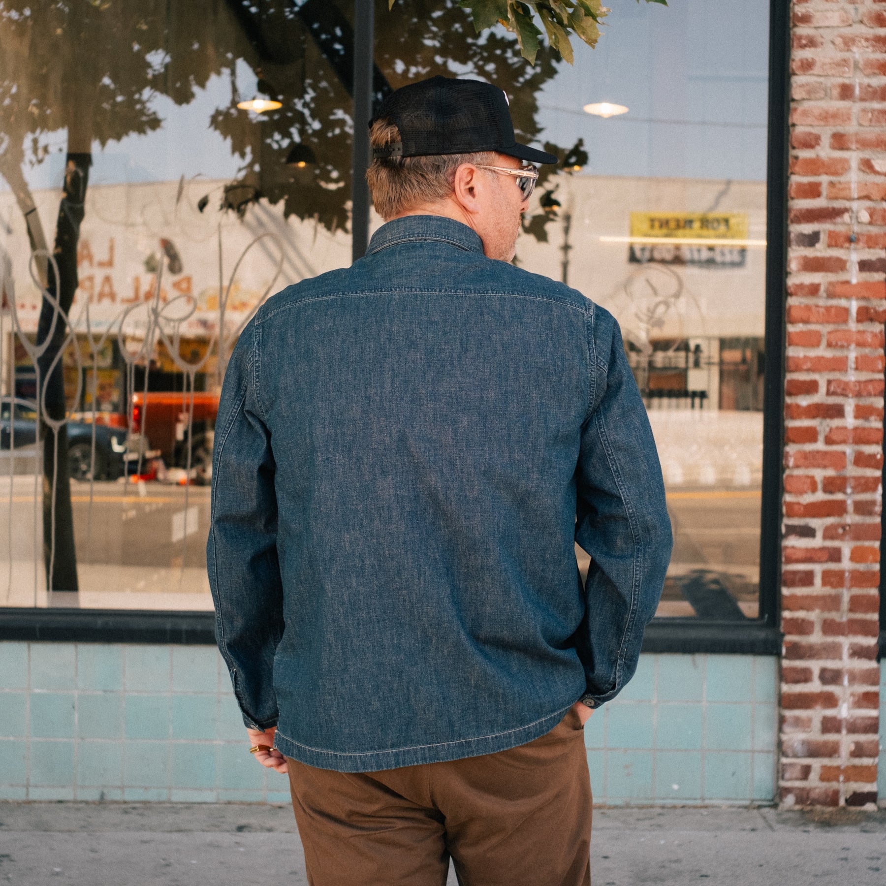 RRL Indigo Denim Overshirt Dark Wash