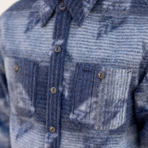 RRL Double-Knit Jacquard Overshirt Navy/ Multi FINAL SALE