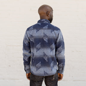 RRL Double-Knit Jacquard Overshirt Navy/ Multi FINAL SALE