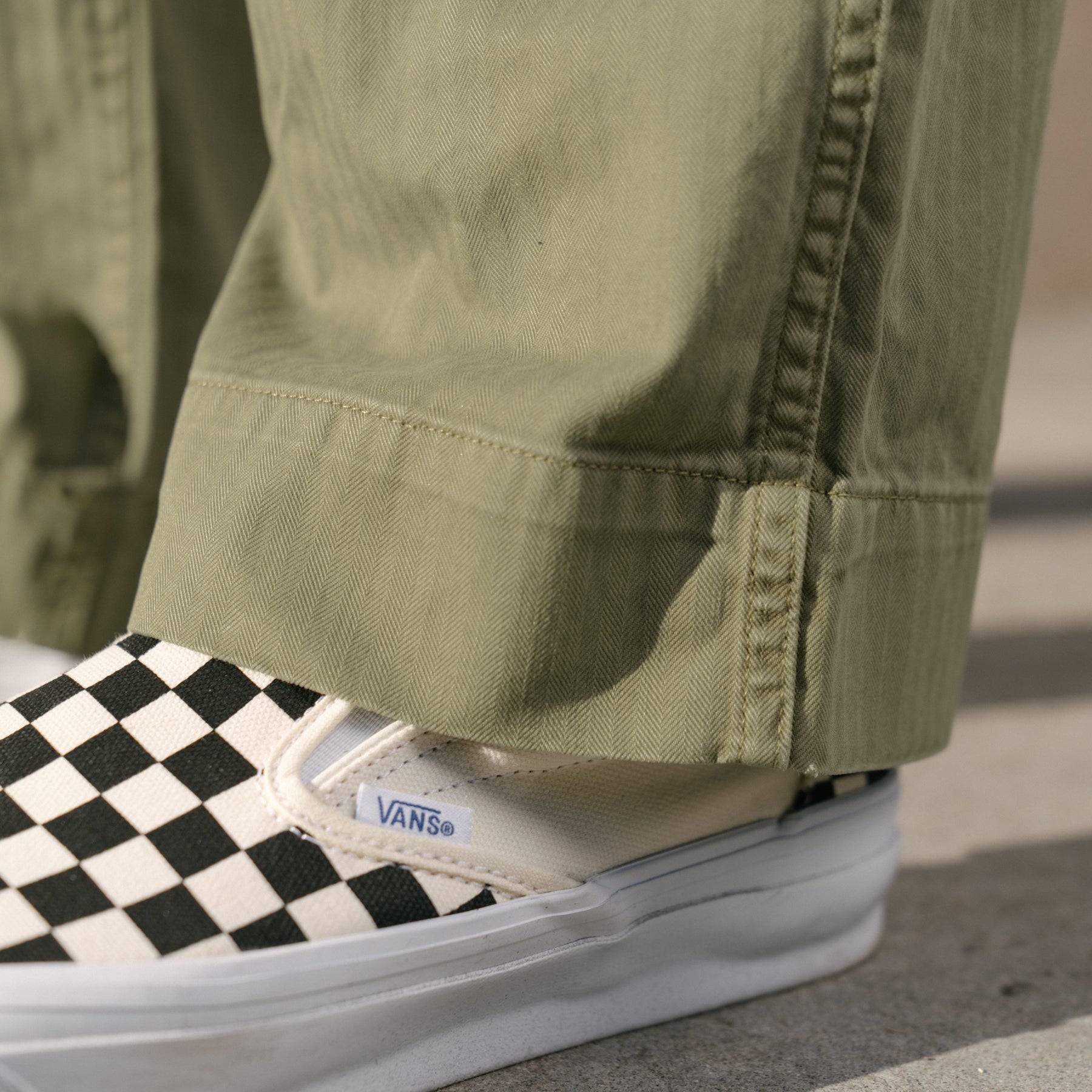 RRL Herringbone Utility Pant Brewster Green