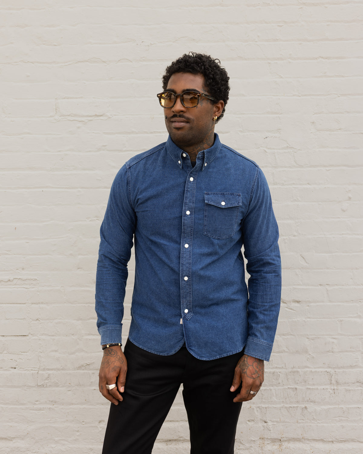 RRL Indigo Oxford Workshirt