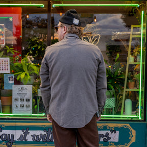 RRL Long-Sleeve Chamois Cloth Western Shirt Heather Gray