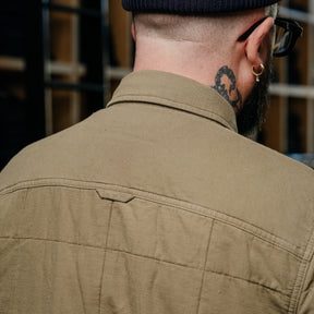 RRL Quilted Twill Shirt Jacket Olive Drab FINAL SALE