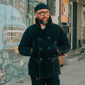 RRL Denim-Trim Corduroy Peacoat Vintage Navy