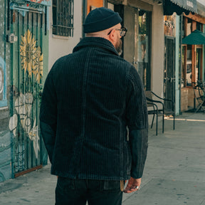 RRL Denim-Trim Corduroy Peacoat Vintage Navy