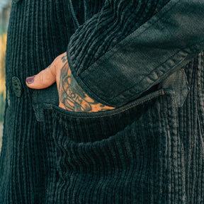 RRL Denim-Trim Corduroy Peacoat Vintage Navy