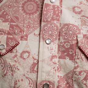 RRL Slim Fit Jersey Western Shirt Red/ Multi FINAL SALE