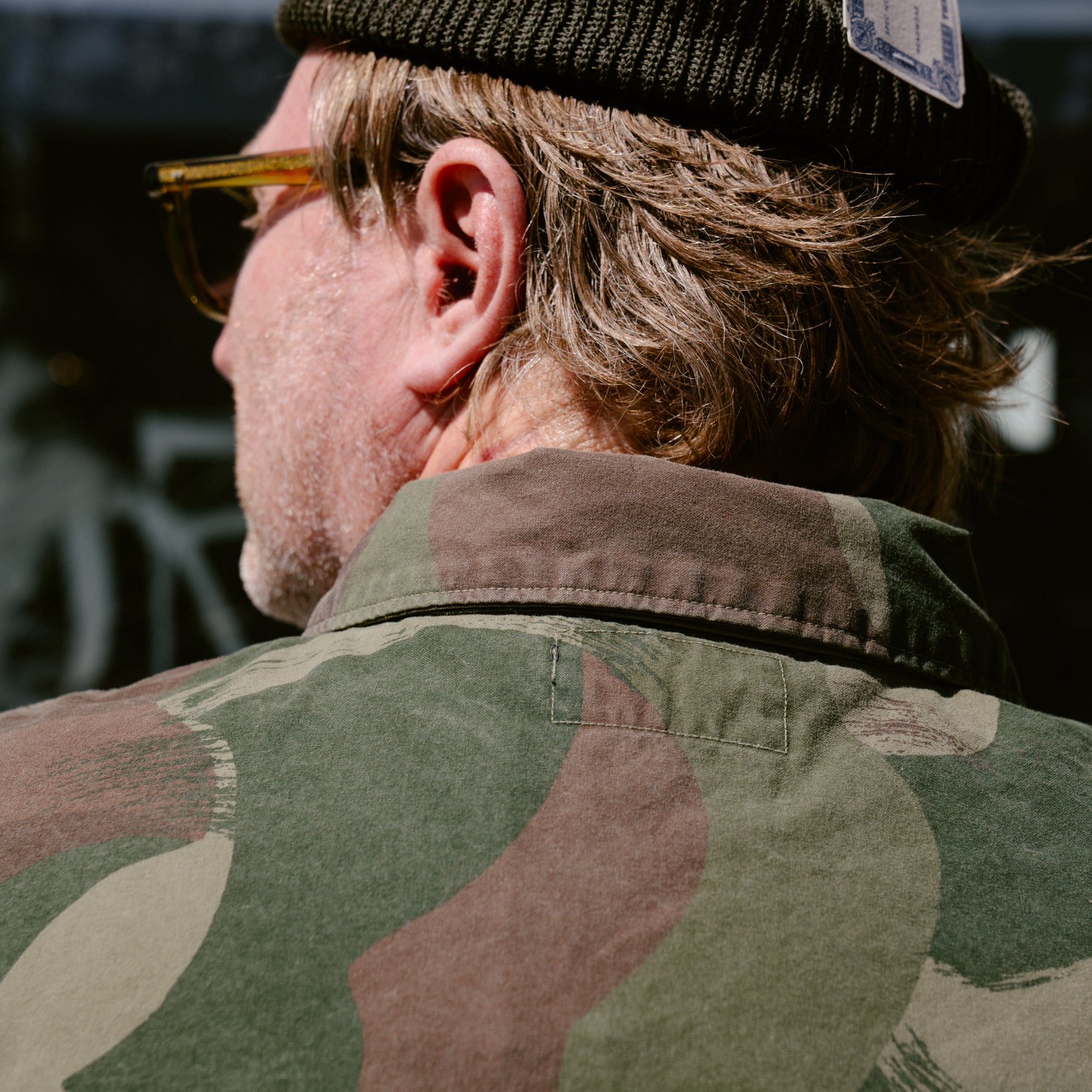 RRL Camo Poplin Overshirt Brush Stroke Camo