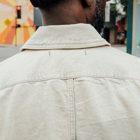 RRL Washed Indigo Selvedge Denim Overshirt Faded Indigo