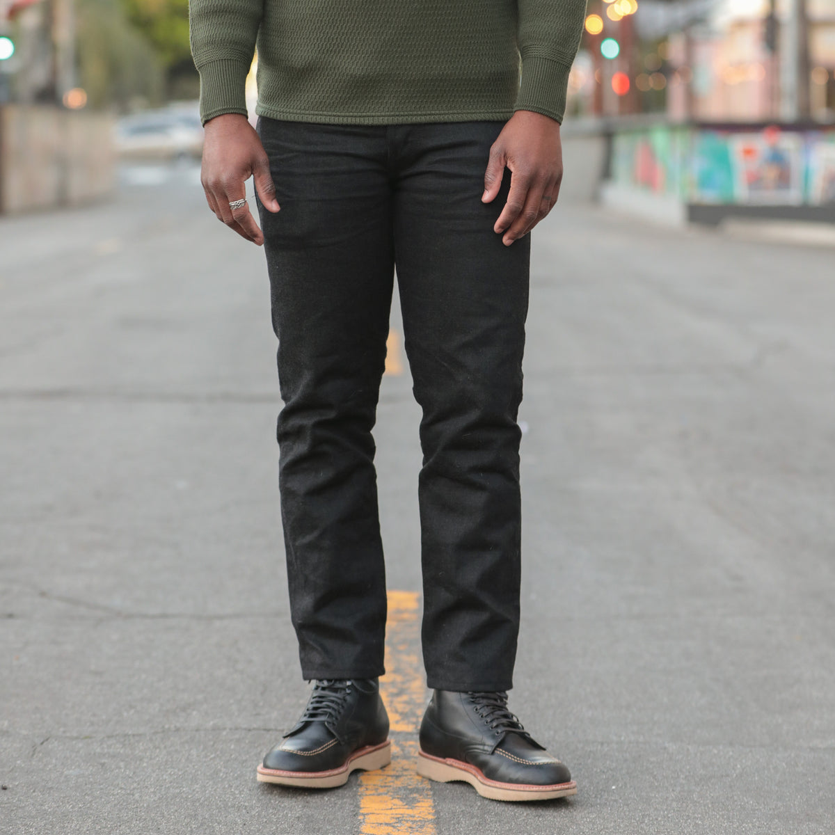 RRL Slim Fit Jeans 15oz Rinsed Black PRE-OWNED/ FINAL SALE