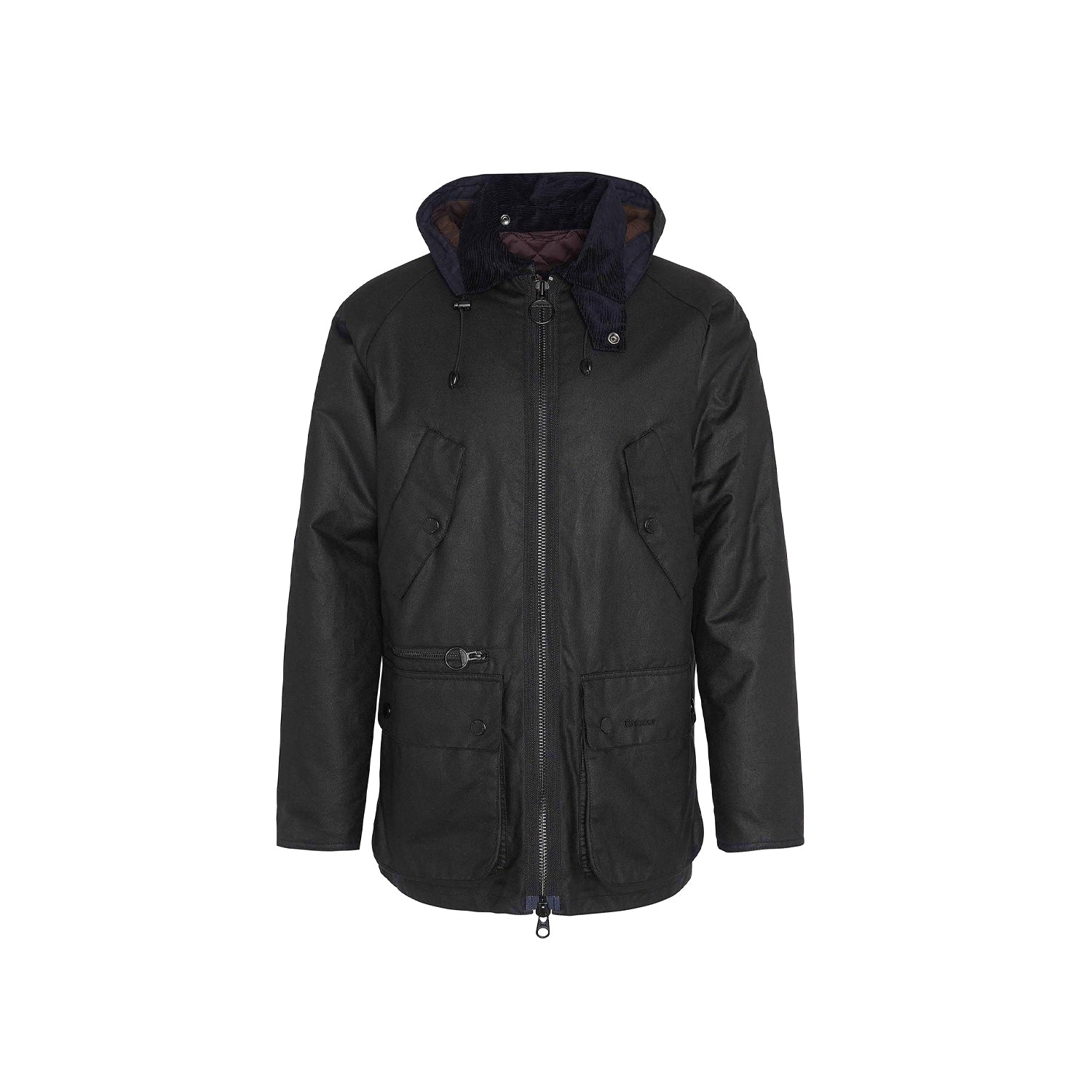 Barbour Re Engineered Beaufort Waxed Jacket Black