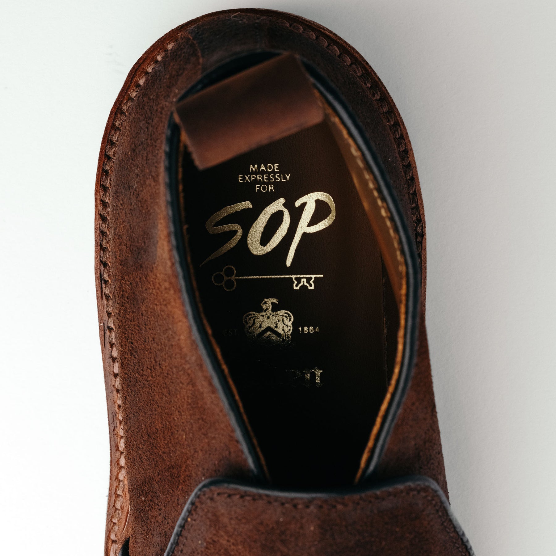 chamo Alden x Snake Oil Provisions Romeo Chukka Boot Reverse Tobacco Chamois