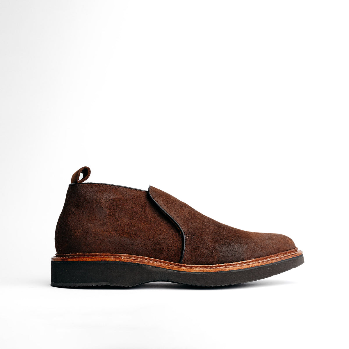 Alden x Snake Oil Provisions Romeo Chukka Boot Reverse Tobacco Chamois