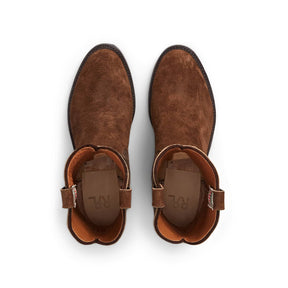 RRL Roughout Suede and Leather Boot Brown