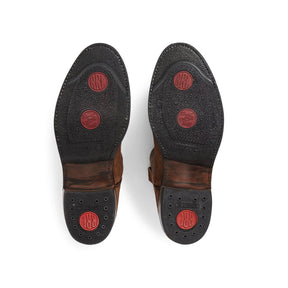 RRL Roughout Suede and Leather Boot Brown
